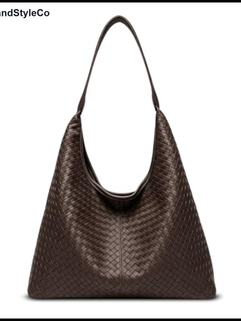 Woven Textured Vegan Leather Hobo Tote Bag Large Slouchy Purse Shoulder
